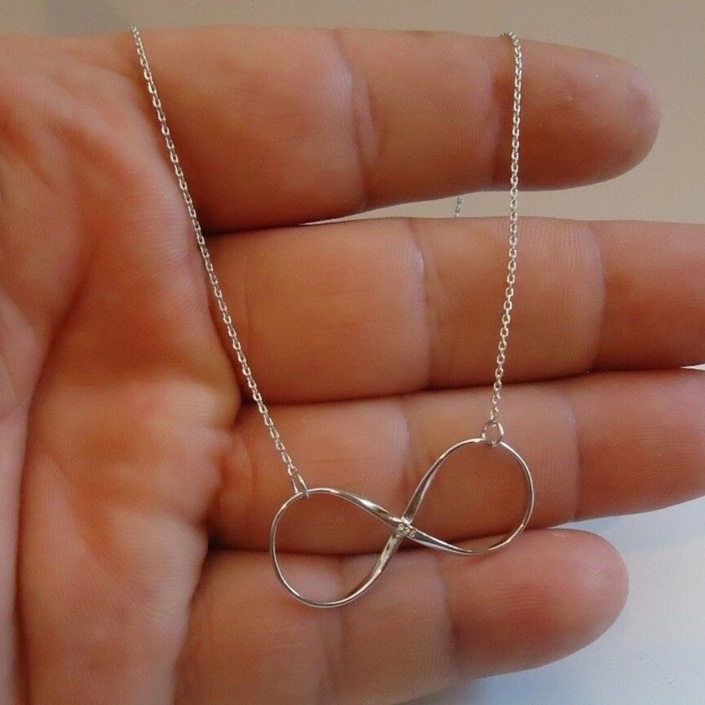 Infinity Sterling Silver Necklace 18"